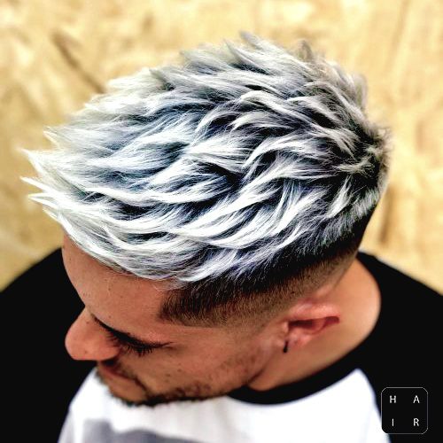 Platinum Waves for men-hair colors for men 2020-Platinum waves hairstyles 2020