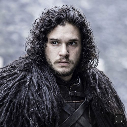 Jon-Snow-Hair-Long-Hair-with-Curls-and-Facial-Hair-Kit Harington Hair-mens hairstyles
