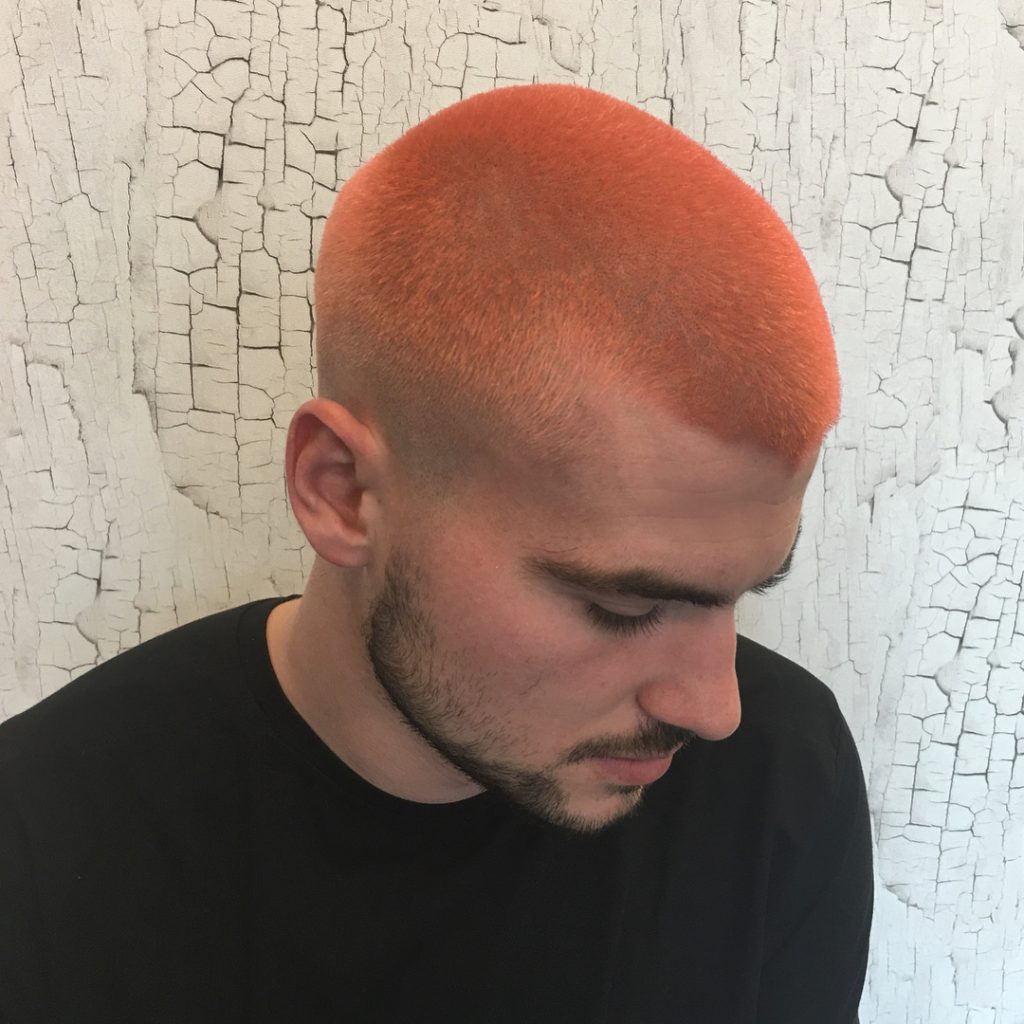 neon orange hair color ideas for men