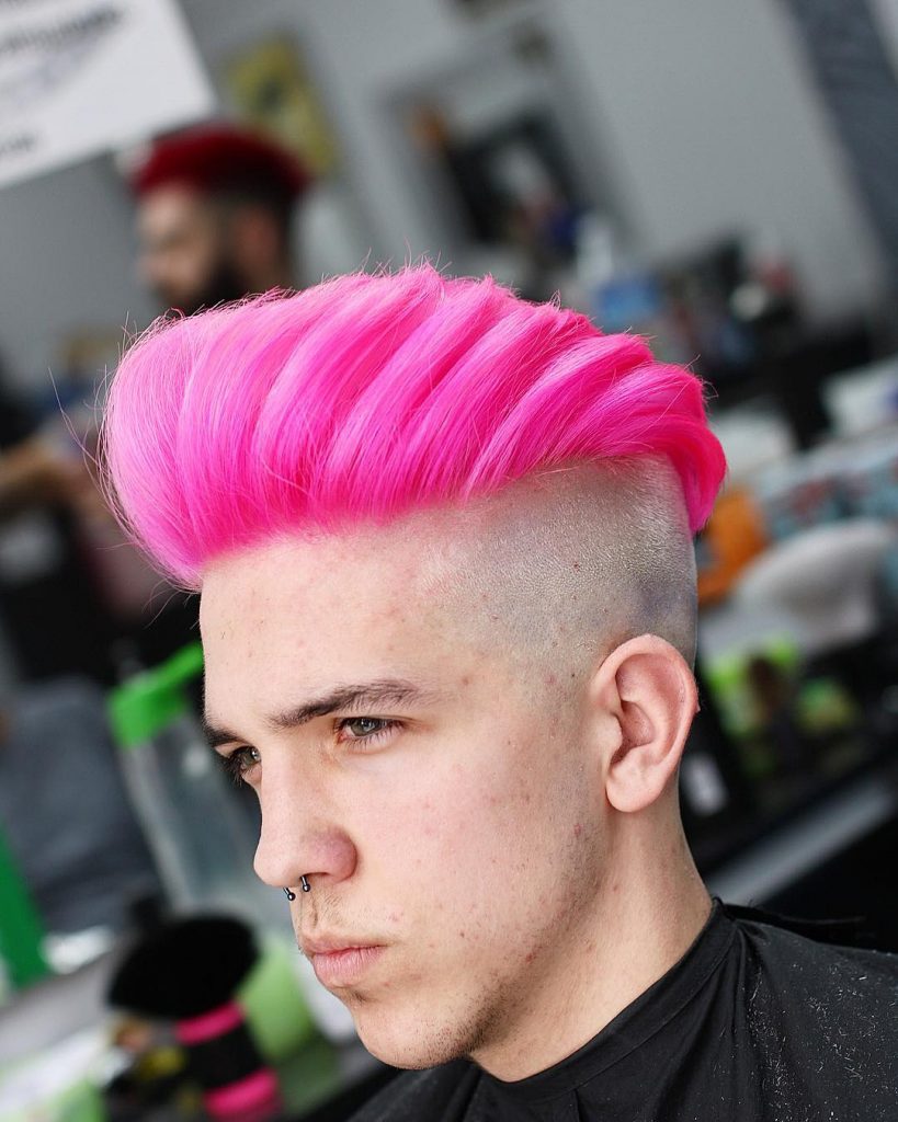 pink hair color ideas for men