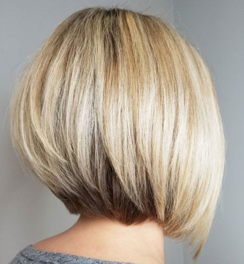Pretty Bob with Stacked V-Cut Layers