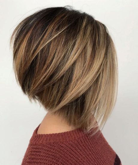 Inverted Blonde Bob with Swoopy Layers