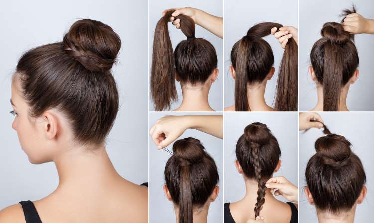Top Knot Women Hairstyle For Long Hair