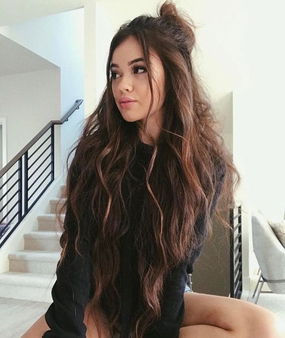 Top Knot & Layers For Women Long Hair