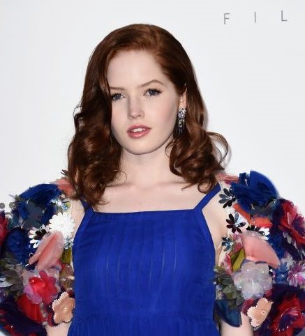 Ellie Bamber red hair color shade