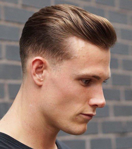 Classic Taper Fade With Textured Side Swept Front