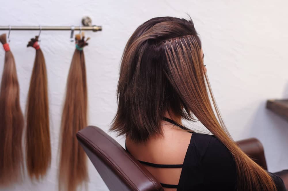 hair extension in a hairdresser's