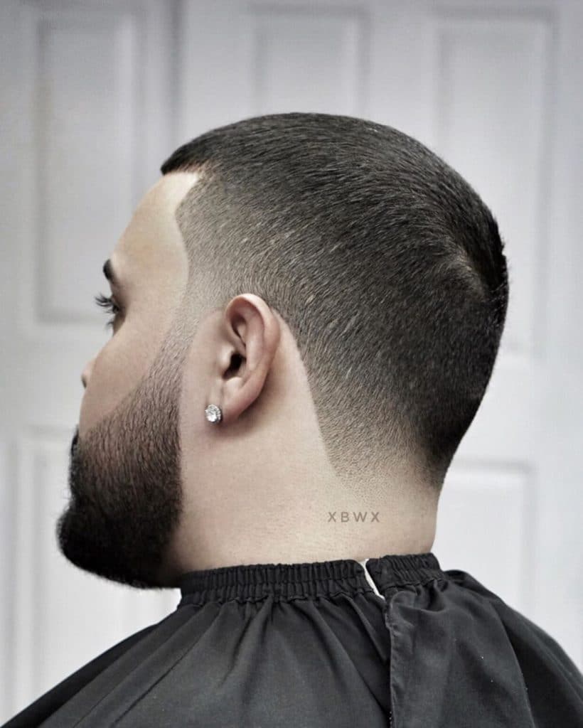 buzz-cut-with-taper-fade-and-beard